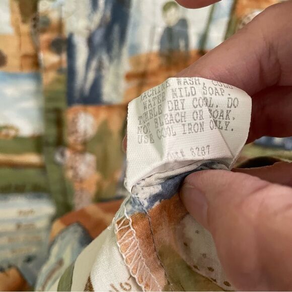 Tori Richard Hawaiian Shirt Mens Size XL All Over Golf Print Button Up Cotton - Picture 6 of 6